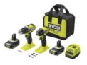 Ryobi Akku-Bohr- und Schlagschrauber Combi-Kit ‘RCK182A-2C20S’ inklusive 2 Akkus, Ladegerät & Werkzeugtasche für 199€
