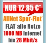 Klarmobil Allnet Spar-Flat mit 1000 MB Datenflat für 12,85 Euro pro Monat!
