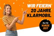 Klarmobil 5G Allnet-Flats: 75, 100 oder 150 GB (bis zu 50 Mbit/s) ab mtl. 9,99€ – ohne Anschlusspreis!