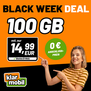 Klarmobil Telekom Allnet-Flat mit 100 GB Daten für mtl. 14,99€ – ohne AG!