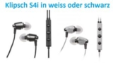 [REDCOON] Preissenkung! In-Ear-Kopfhörer Klipsch Image S4i für iPhone in schwarz oder weiss mit Fernbedienung für nur 34,- Euro inkl. Versand