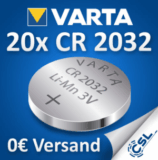 Top! 20 x Original VARTA CR2032 3V Lithium Knopfzelle CR 2032 für nur 4,99 Euro!