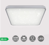 VINGO LED Deckenlampe (43,5 x 43,5 x 10cm) mit 50W nur 14,49 Euro