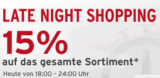 [TCHIBO] AB 18:00 Uhr! 15% auf das gesamte Sortiment beim Late Night Shopping