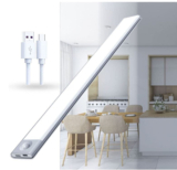 Mirapretty wiederaufladbar LED Beleuchtung (Sensor, Auto On/Off, Stick-On Magnetstreifen, 40cm-Weiß) für nur 16,79€