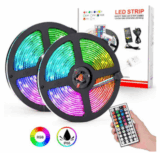 Doppelpack LED-Strips (10m) mit 300 RGB-LEDs, Netzteil und Fernbedienung für innen und aussen nur 19,99 Euro
