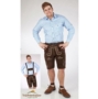 Trachtenlederhose in Braun mit Gürtel