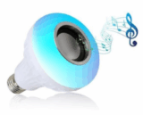 E27 LED-Leuchtmittel mit RGB-Farbwechsel und integriertem Bluetooth Lautsprecher für 5,28 Euro
