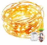 10m Lichterkette mit Batterie und Fernbedienung für innen und außen nur 8,98 Euro
