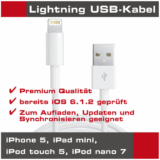 [AMAZON] Knaller – Wieder da! Lightning Kabel für Apple iPhone 5, USB, Ladekabel, Datenkabel, Connector für nur 2,- Euro inkl. Versandkosten