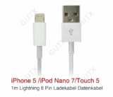 [AMAZON] Knaller – Bestpreis! Lightning Kabel für Apple iPhone 5, USB, Ladekabel, Datenkabel, Connector für nur 1,95 Euro inkl. Versandkosten **UPDATE**