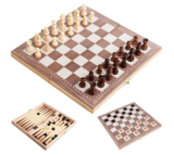 Lixada 3 in 1 klappbares Holzschachbrett (30 x 30 cm) für nur 14,49 Euro