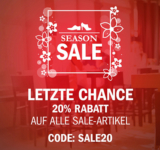 Nur noch heute: 20% Extra-Rabatt auf bereits reduzierte Artikel im LLOYD Onlineshop