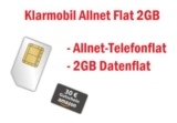 KRACHER! Klarmobil Allnet Flat 2GB für 9,85 Euro pro Monat und 30,- Euro Amazon Gutschein!