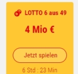 Tipp24.com – 6 Felder Lotto 6 aus 49 nur 1,- Euro für Neukunden
