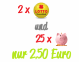 Geht noch! 2 Felder Lotto 6aus49 + 25 Rubbellose für 2,50 Euro Lottopalace!