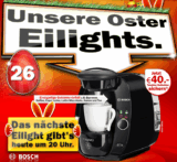 [TASSIMO] KNALLER! BOSCH TAS2002 Tassimo für nur 33,- Euro inkl. 40,- Euro Guthaben für Kapseln **UPDATE**