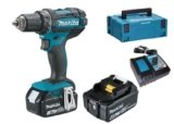 18v Makita DDF482RMJ Akku-Bohrschrauber mit Koffer, Schnell-Ladegerät und 2x 4Ah-Akku für 188,90 Euro