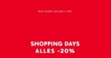 Shopping Days: 20% auf das gesamte Sortiment bei Mango