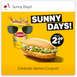 ChickenBurger, Sonnenbrille und Lipton Ice-Tea nur 1,99 Euro – RoyalTS und McRib je 1,99 Euro