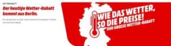 Wetter Rabatt bei Media Markt: Jede Stunde neue Preise je nach Temeperatur!