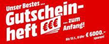 MediaMarkt Gutscheinheft Aktion mit Direktabzügen bis zu 190,- Euro, gratis Smartphone oder anderen Goodies
