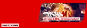 Bis zu 300€ Direktrabatt auf verschiedene Kategorien (TV, Notebook, Haushaltsgroßgeräte uvm.) bei MediaMarkt im Onlineshop