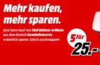 MediaMarkt Restposten Aktion mit 5 Haushaltsartikeln nach Wahl für nur 25,- Euro inkl. Versand