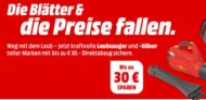 MediaMarkt Aktion mit verschiedenen Laubbläsern und Laubsaugern im Angebot