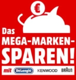 „Mega Marken Sparen“ bei MediaMarkt mit vielen Angeboten der Marken DeLonghi, Braun und Kenwood