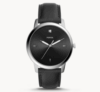 Fossil Herrenuhr The Minimalist Carbon Series Leder Schwarz für nur 39,- Euro