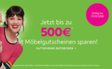 Bis zu 500,- Euro Rabatt auf fast das gesamte Möbel-Sortiment im Mömax Onlineshop