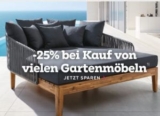 25% Rabatt auf viele Gartenmöbel bei Moemax