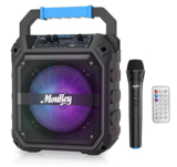 Moukey Karaoke Lautsprecher mit Wireless Mic, Bluetooth, 6.5″ – MPS1 für 40,60€