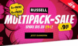 Viele verschiedene Russell Athletics T-Shirts im 5er oder 6er Multipack ab 9,99 Euro bei SportSpar