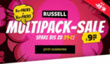 Viele verschiedene Russell Athletics T-Shirts im 5er oder 6er Multipack ab 9,99 Euro bei SportSpar