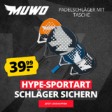 MUWO Toledo Padelschläger (3 Farben) mit Tasche für nur 44,94€ (statt 53€)