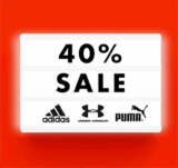 40% Rabatt auf alle Adidas, Under Armour & Puma Artikel im my-sportswear Onlineshop