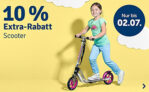 Letzter Tag: 10% Rabatt auf alle Scooter und Roller im myToys Onlineshop
