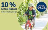 Nur noch heute: 10% Rabatt auf alle Kinderfahrzeuge im myToys Onlineshop