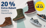 20% Rabatt auf alle Stiefel und Hausschuhe für Kinder im myToys Onlineshop