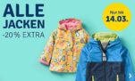 20% Extrarabatt auf Jacken für Kinder und Babys im myToys Onlineshop!