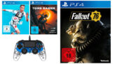Nacon PlayStation 4 Controller + Fifa 19 [PS4] + Shadow of the Tomb Raider [PS4] + Fallout 76 [PS4] für nur 79,99 Euro inkl. Versand