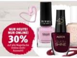 Nur heute: 30% Rabatt auf alle Nagellacke bei Rossmann