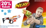 Für die Kleinen! 20% Rabatt auf alle Nerf-Artikel bei Toys’R’Us