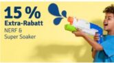 15% Gutschein auf Artikel der Marken Nerf und Super Soaker bei MyToys