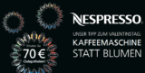 Nur heute! 70,- Euro Nespresso-Clubguthaben beim Kauf einer Nespresso Maschine mit Milchaufschäumfunktion