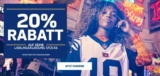 20% Rabatt im offiziellen NFL Shop