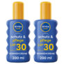 2x 200ml NIVEA SUN Schutz & Pflege Sonnenspray LSF 30 für 10,21€ (statt 17€)