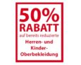 50% Extrarabatt auf bereits reduzierte Herren- und Kindermode bei NKD!